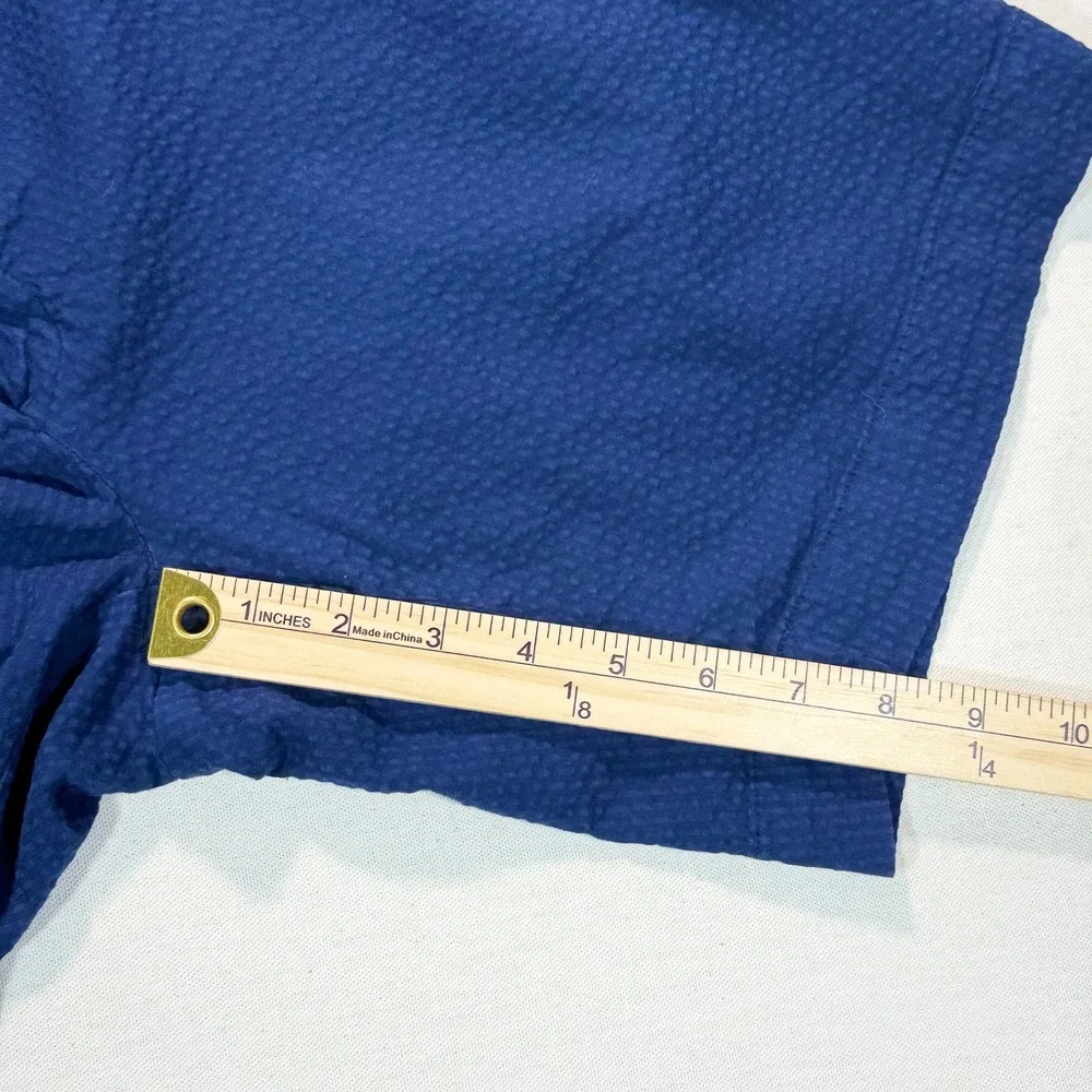 Polo Ralph Lauren Seersucker Shorts Men 36 Blue Stretch Straight Early 2010